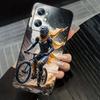 Креативная крутая наклейка для мотоциклиста Для OPPO Reno 5 6 7 A96 A40 A58 Realme GT A74 A78 Neo2 A74 A78 Find X5 X3 X7 X8 Черный чехол для телефона