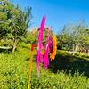 Yousheng Sunflower Pinwheel 3-Tier Sunflower Garden Wind Spinner Ground Insert Yard Decor Windmill for Patio Lawn Decoration