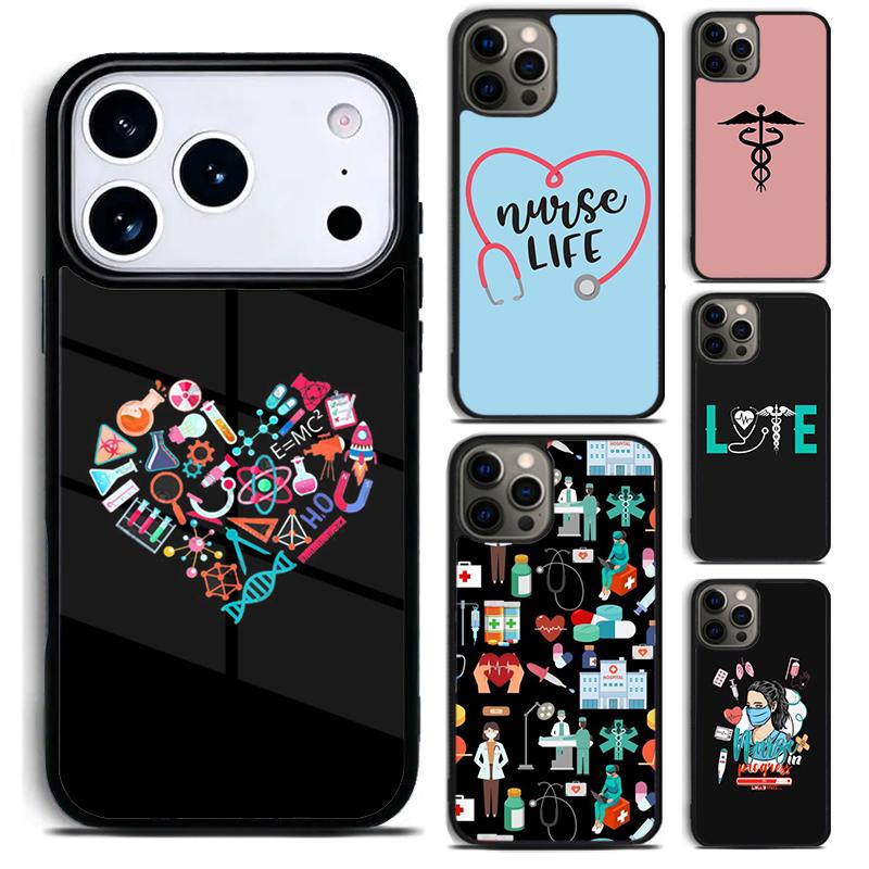 Медицинский чехол для телефона Медсестра для iPhone 17 16 15 Pro Max Air 14 13 12 11 Plus Ударопрочный Capa Cover