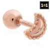 [1+1] 14K Gold Filled Pin Rose Moon Piercing (Single Side Sold)
