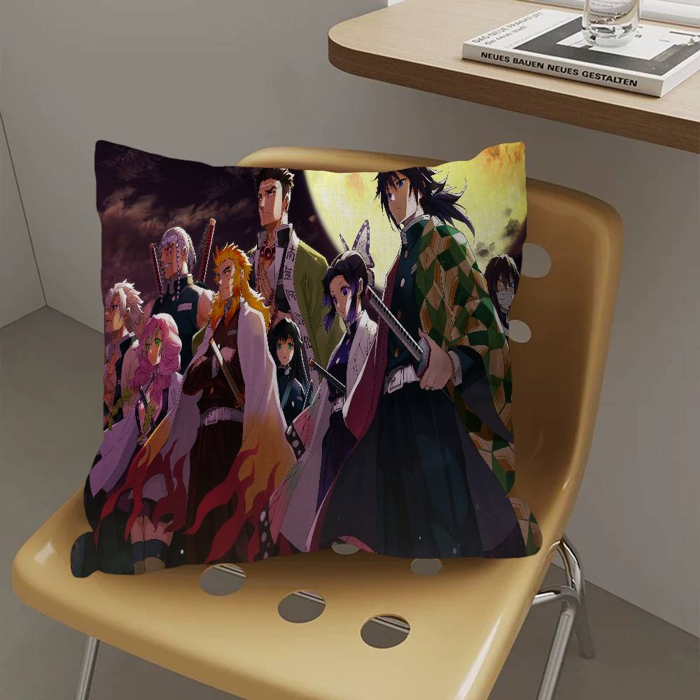 Anime Demon Slayer Pillow Anime Pillow Sofa Bed Head Pillow Cover Cushion Cover 45X45 Cm Fashion