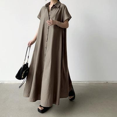 Юбка-пуловер женская свободная лацкан модная повседневная рубашка