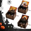 Деревянная музыкальная шкатулка «Ночь страха» в канун Хэллоуина, музыкальная шкатулка с ручной гравировкой, музыкальная шкатулка «Кошмар», подарок для друзей