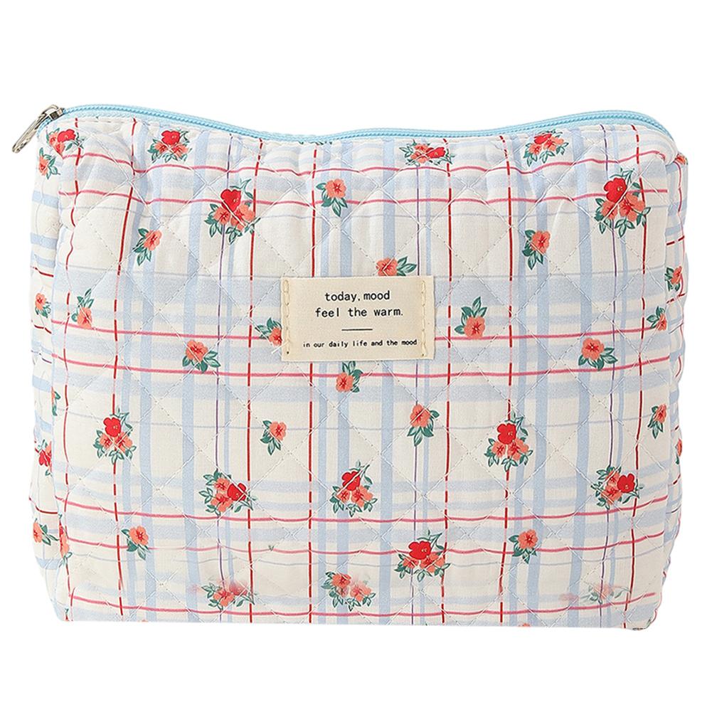 Женская эстетическая косметичка, большая вместимость, хлопковая подкладка, органайзер, сумка на молнии, клатч для ежедневного использования для девочек