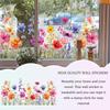 Цветочная наклейка на окно, красочный цветочный букет, статичная двусторонняя наклейка на окно, многоразовые растительные наклейки на окно, съемная, для дома