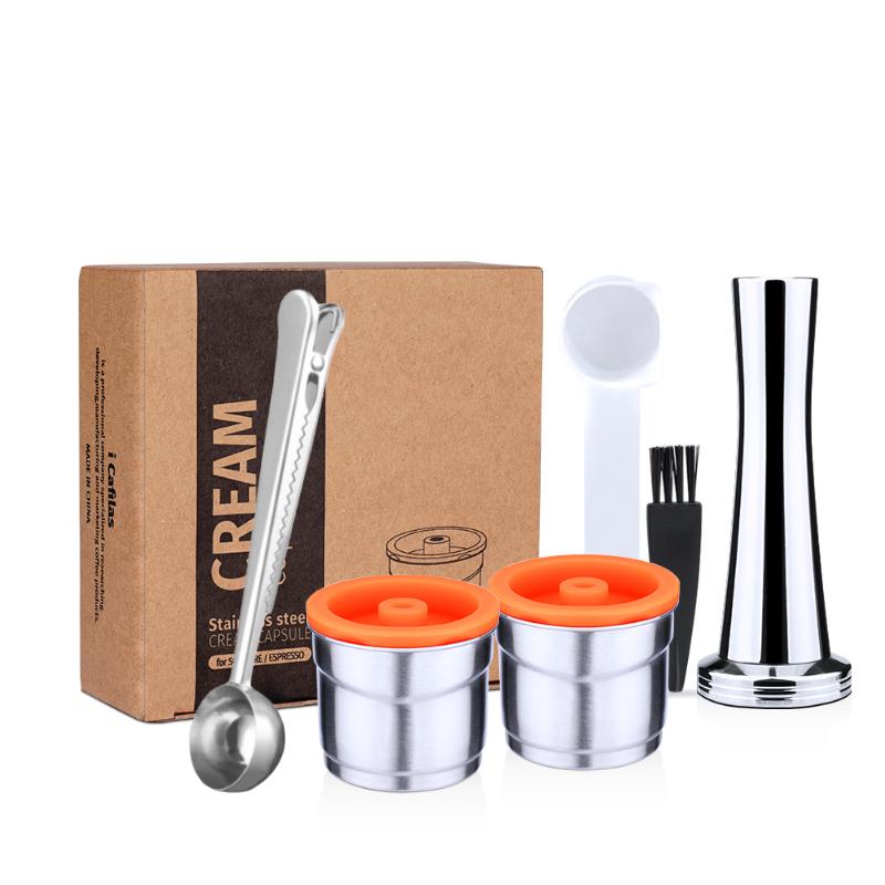 i Cafilas [YI01] Reusable Coffee Capsule Refillable Pods Cafe Cup Dripper Stainless Steel Crema Maker for Illy Machine Illy X7.1,Y3.2,Y5