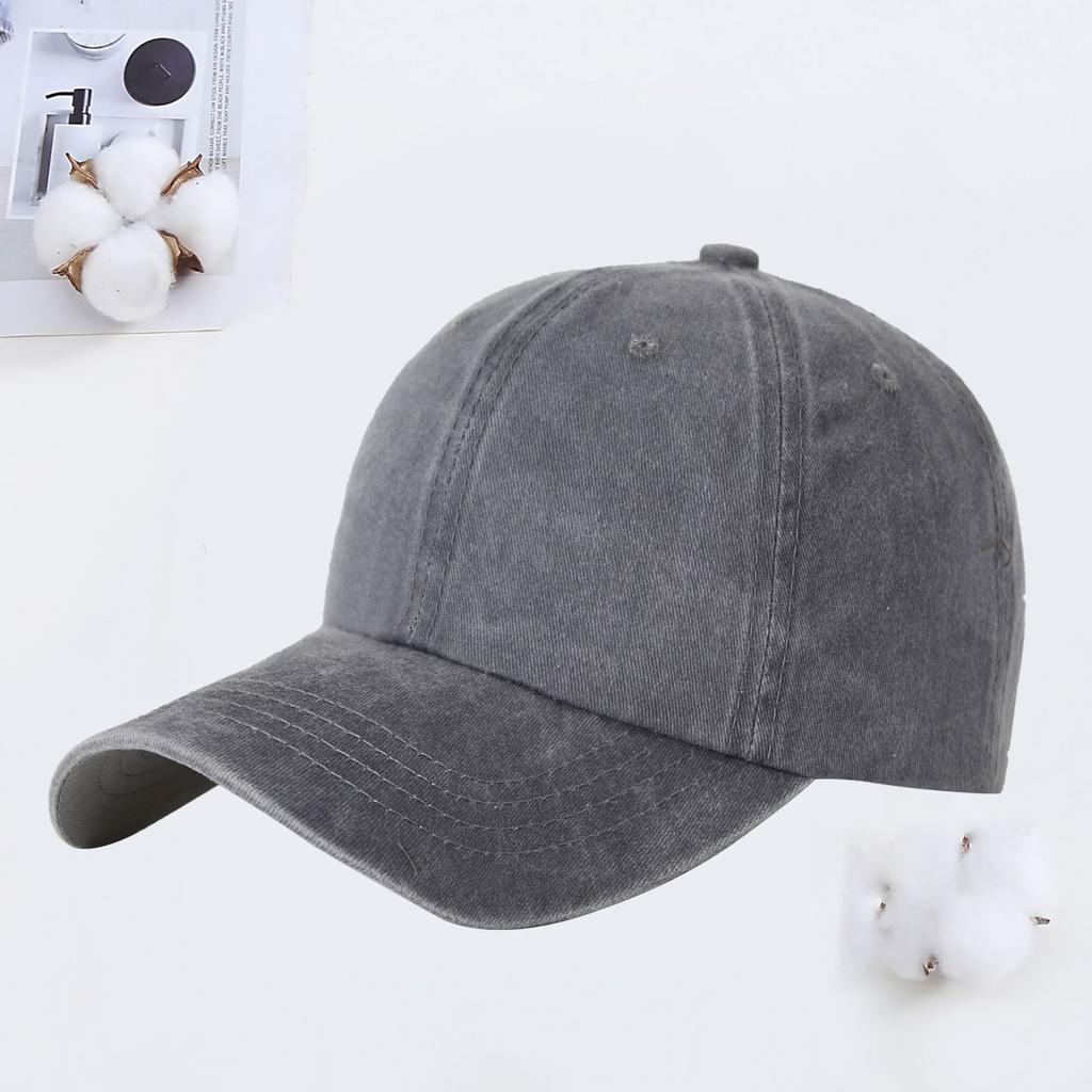 Manufacturers Baseball Cap  Washed Cotton Sun Hat Custom Logo Cowboy Soft Top Sunscreen Baseball Cap