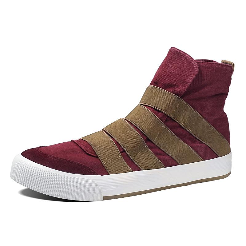 Летняя мужская модная повседневная обувь, кроссовки на платформе, дышащие мужские удобные высокие парусиновые туфли, вулканизированные туфли, мужские ботинки
