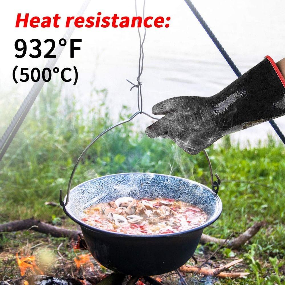 Waterproof Heat Resistant Gloves Oil Resistant Grill Gloves Easy To Clean Oven Mitts Cooking
