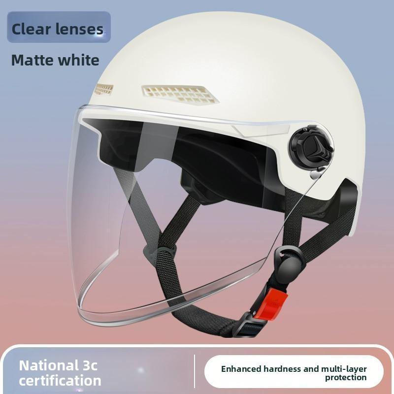 Electric Car Helmet Men and Women Summer Sun Protection Helmet Lightweight Half Helmet Battery Car Sunshade