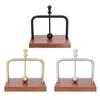 Table Napkin Holder with Lifting Ball Solid Wood Base Metal Rack Napkin Dispenser for Home Restauran