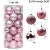 Christmas Tree Decoration 2026 Pink Balls Ornaments Glitter Poinsettia Flowers Berries Stems Snowflakes Bow Home Decor DIY Gifts