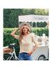 Women's Dot Knit Pullover Sweater Short Sleeve Cute Summer Blouse Top