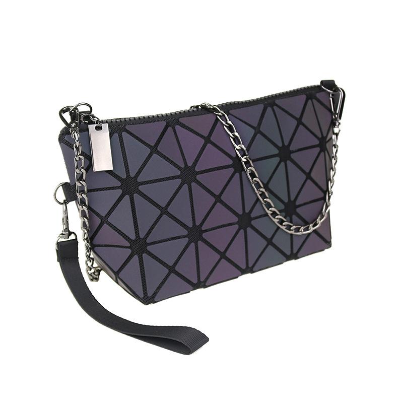 Геометрическая сумка-бриллиант Женская мини-геометрическая сумка-мессенджер Красочная косметичка Креативная складная женская сумочка