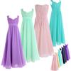 Kids Girls Formal Dress Chiffon Long Gown Pageant Prom Party Wedding Bridesmaid Flower Girl Dress
