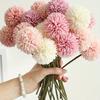 Artificial Chrysanthemum Ball Flowers Dandelion Hydrangea Arrangement Bouquet Present for Friends Bridal Wedding Bouquet Decor for