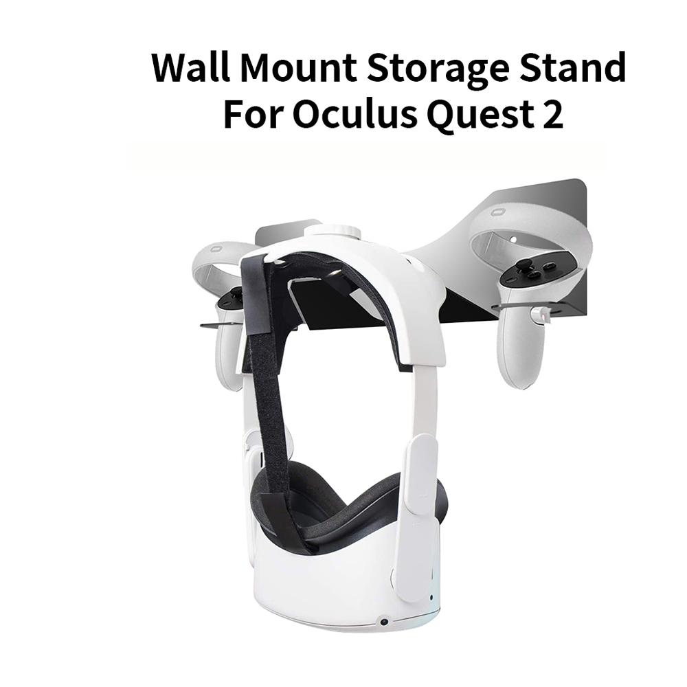 JYS JYS-MQ005 Wall Mounted Hook Stand VR Headset Controller Holder Storage Rack for Oculus Quest 2/PS VR
