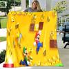 Суперпрозрачное 3D одеяло Mario Bros для офиса, дома, походов, пикника, толстое одеяло, модное покрывало, фланелевое одеяло