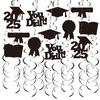 Graduation Party Hanging Swirl Decorations Class of 2025 Congrats Grad Supplies for Classroom Ceiling Home Decor