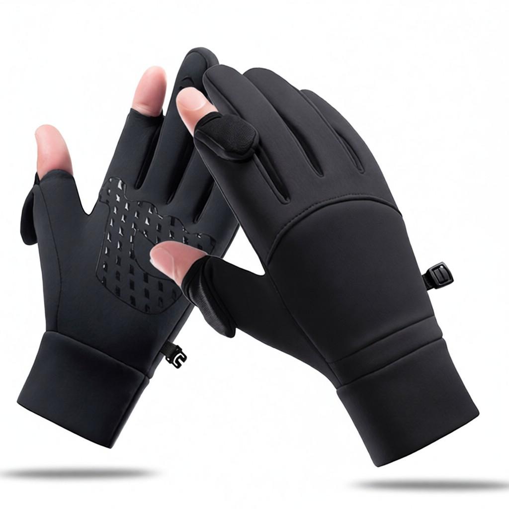 Winter velvet windproof and waterproof motorcycle/bicycle touch screen warm gloves