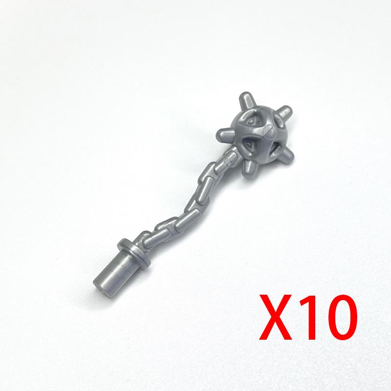 MOC Medieval Knights Building Blocks Solider Figures Accessories Wizard Farmer Craftsman Hat Cloak Mask Fire Spear Sword Bricks