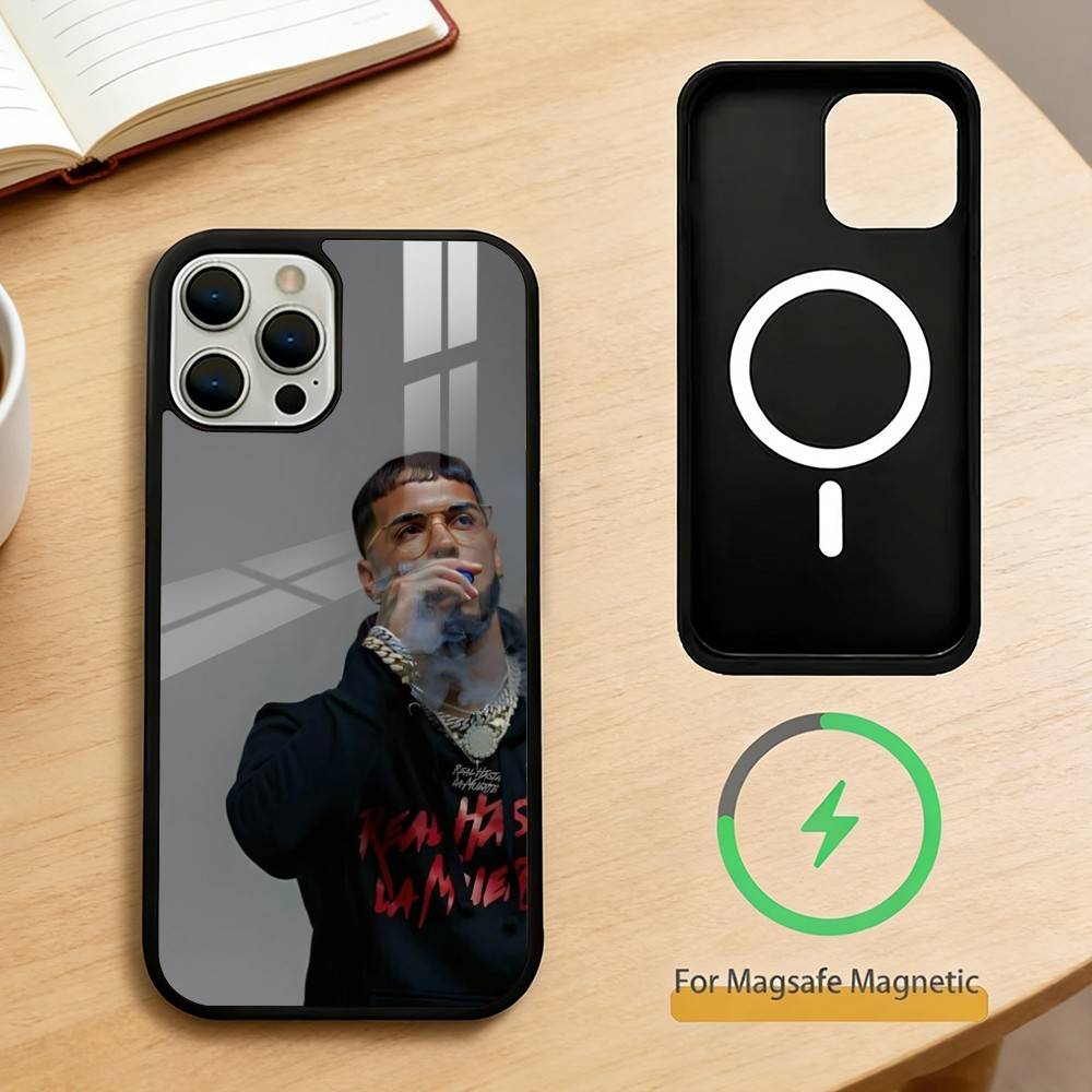 Rapper A-Anuel AA Phone Case For iPhone 14,16,15,13,17,12,Plus,Pro,Max Magnetic For Magsafe Frosted Cover