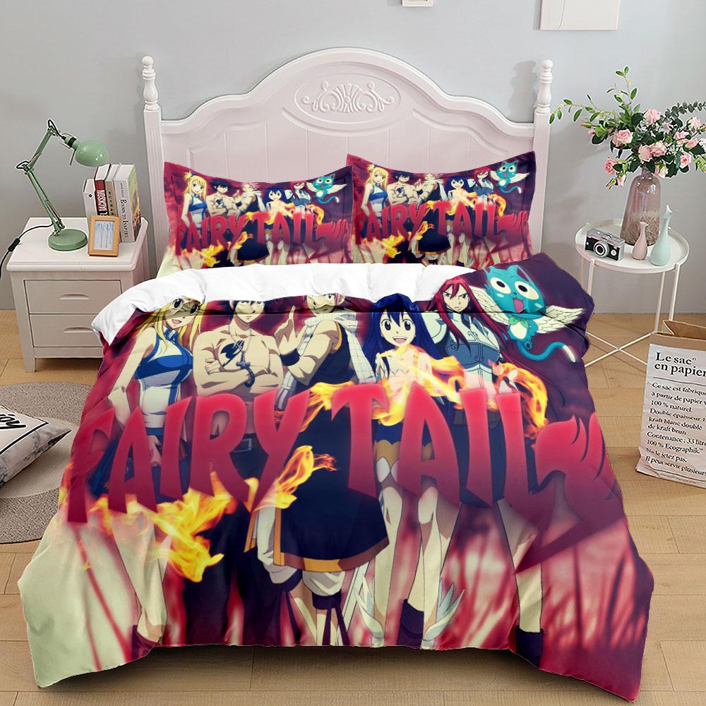 Passionate Natsu Comics Duvet Cover Set Usa King Queen Double Full Twin Single Size Kids Bed Linen Set