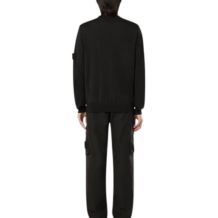 STONE ISLAND Свитер с круглым вырезом свободного кроя серии Ghost Мужской свитер 8115566FC-V0029