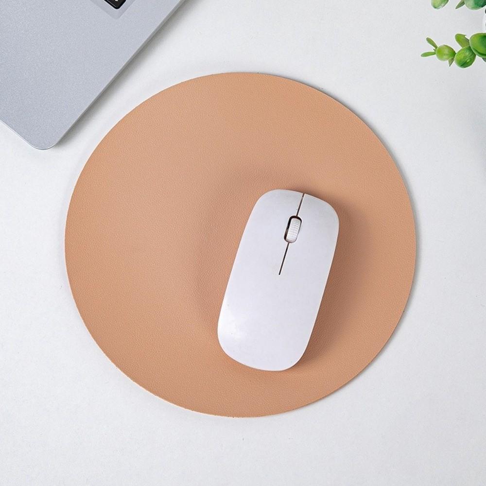 Waterproof Leather Mouse Pad Double-side Round Mouse Pad Simple Design Mouse Mat