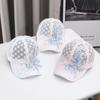 White Pink Hollow Out Baseball Cap Duck Tongue Breathable Baseball Cap  Summer