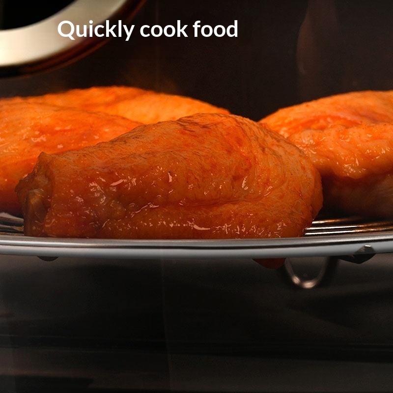 Food Safe 304 Stainless Steel Square Air Fryer Rack Thickened Grilling Stand for Oven Steamer Baking Roasting Daily Use