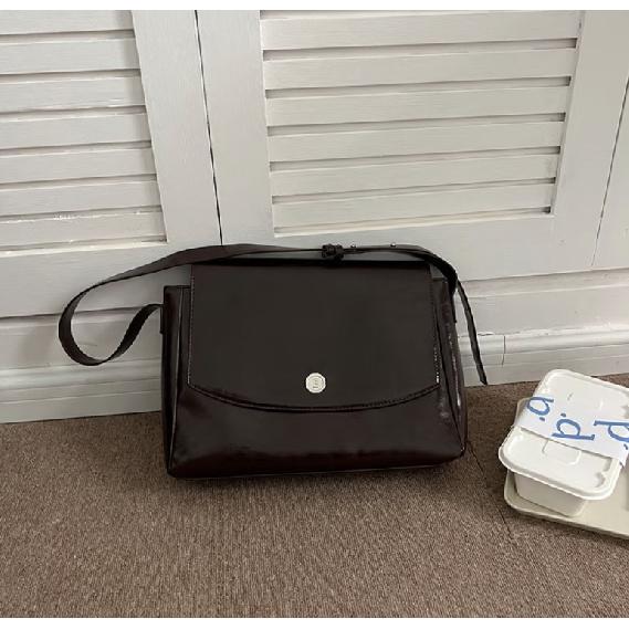 2025 Summer Hot-Selling Niche Design Bag Retro Large Capacity Textured Commuter Crossbody Messenger Bag