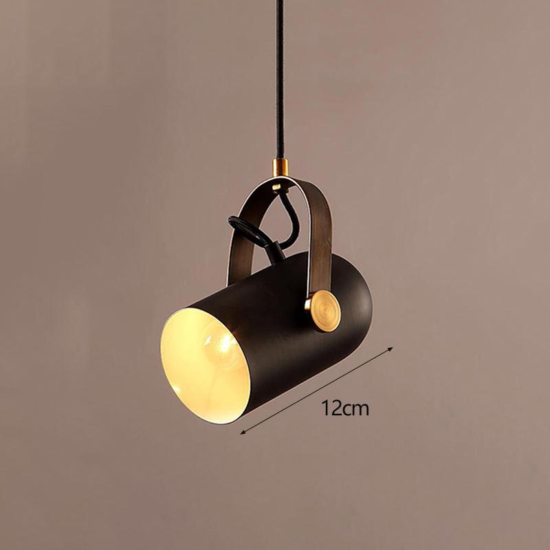 Nordic LED Подвесной светильник из дерева, черно-белый, для спальни, столовой, фона, домашнего внутреннего освещения