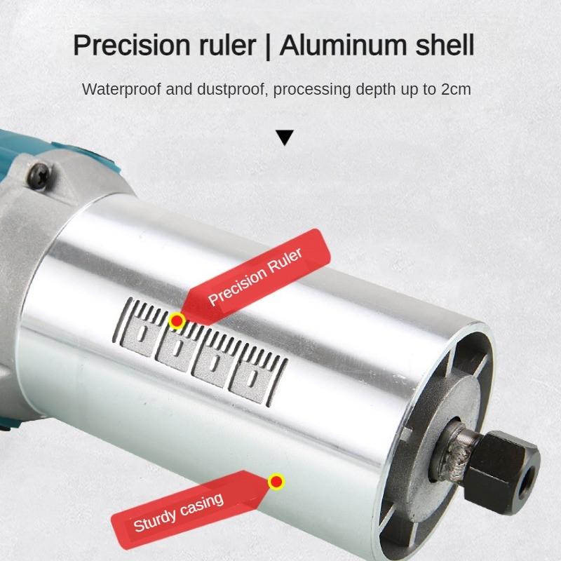 800W Small Portable Slotting Machine Handheld Woodworking Carving Power Tool High Power Electric Edge Trimmer
