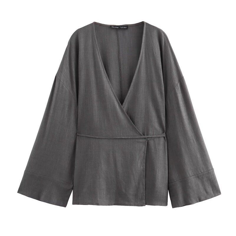 Fashion Style 2024 Summer New Arrival Women's Clothing Texture Double Breasted Kimono Coat Straight-Leg Pants 5427743 922