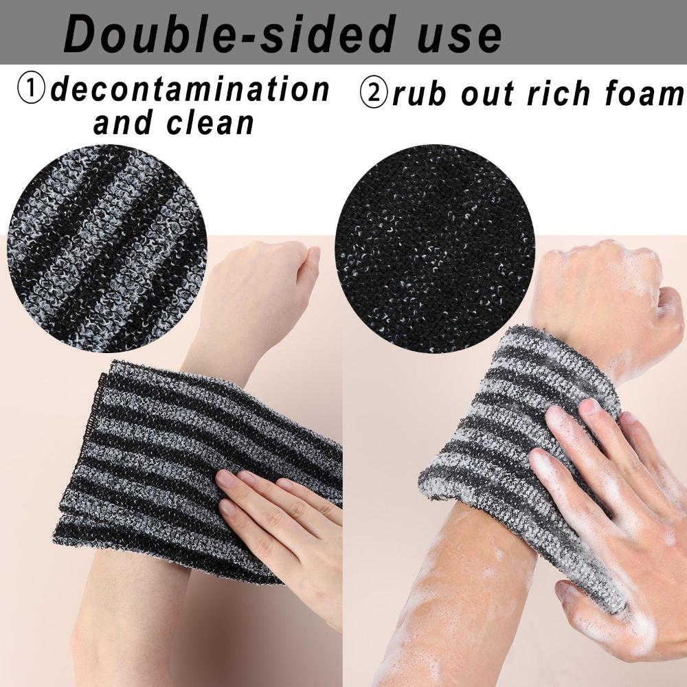 Очищение тела Массаж тела Массажер для спины Мочалка для душа Отшелушивающее банное полотенце