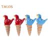 4 Pcs Bird Shaped Self-Watering Spikes Terracotta Clay Plant Watering Globes Planter Pot Insert Automatic Waterer for Garden Balcony