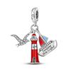 Медь Металл Морское Сияние Рыба Ракушка Шарм Бусина Компонент Серия Компоненты Бусин Разработанные Для 3мм Аутентичное Оригинальное Браслет Высокое Качество Тонкие Ювелирные Изделия