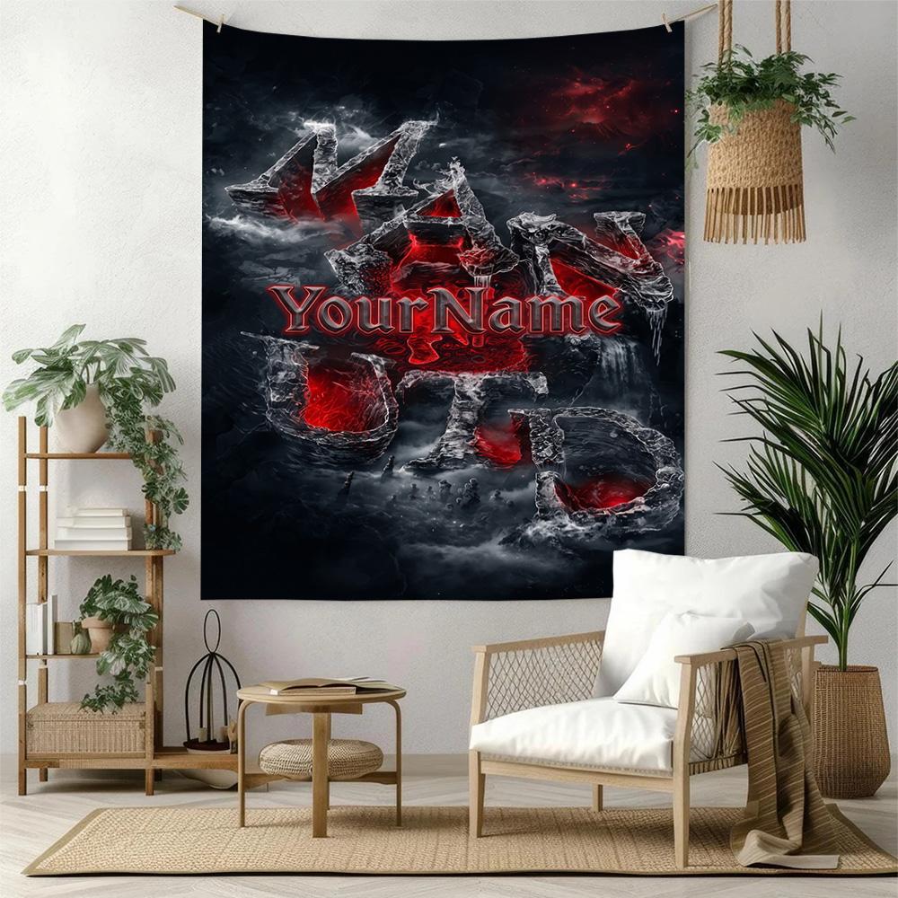 Manchester Custom Your Name Wall Decor Tapestry Art For Pet Memorial Birthdaywedding Party Backdrop Family Gift