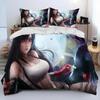 Tifa Aerith сексуальная девушка кружево мультфильм игра одеяло комплект постельного белья, пододеяльник постельный комплект пододеяльник наволочка, комплект постельного белья королевского размера