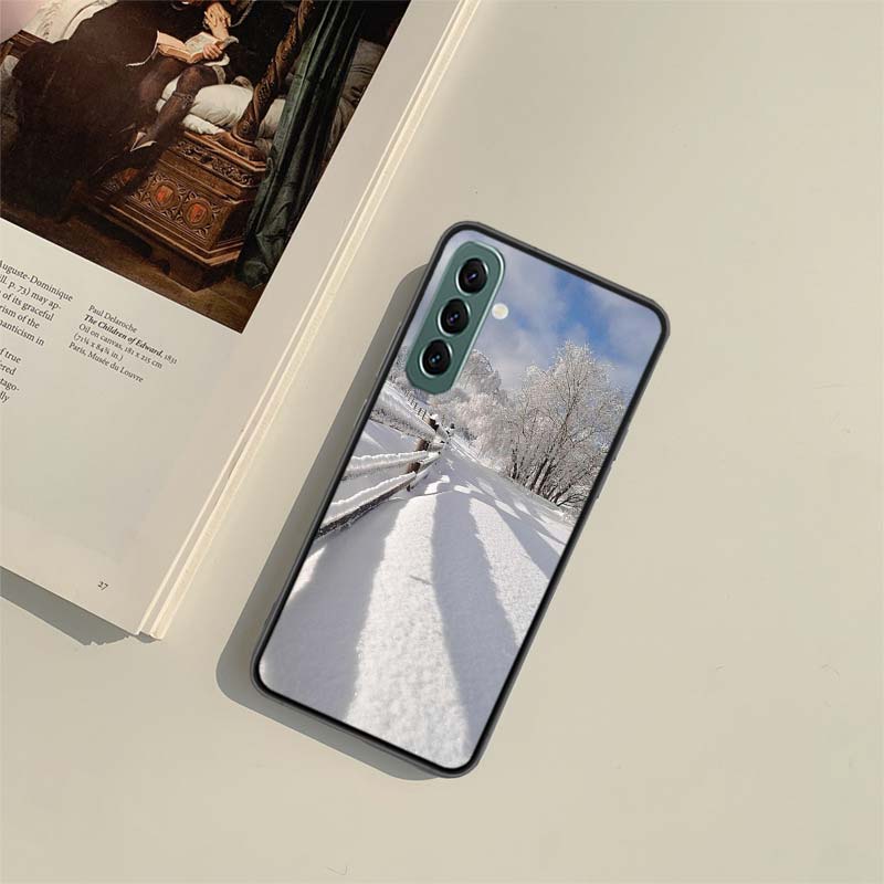 New Landscape Winter Light Snow Luxury Phone Case For Samsung S24 FE Galaxy S22 Ultra S25 Edge S21 S23 FE S20 Plus Cover Shell C