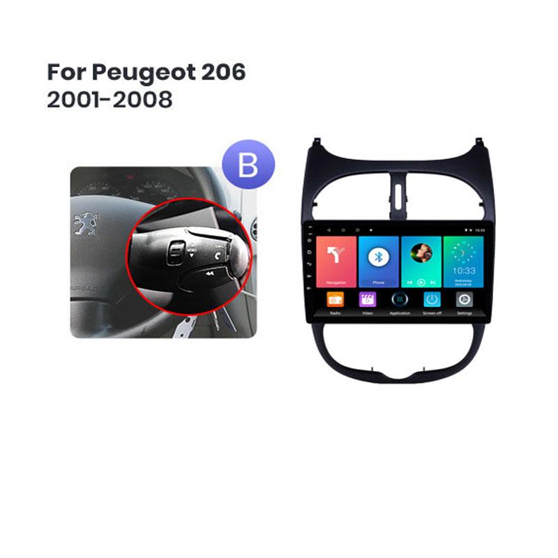 Автомобильное радио 2Din для Peugeot 206 206CC 206SW 2000-2016 Citroen C2 2004-2008 плеер Android Carplay WIFI GPS навигация стерео 2 + 32 ГБ