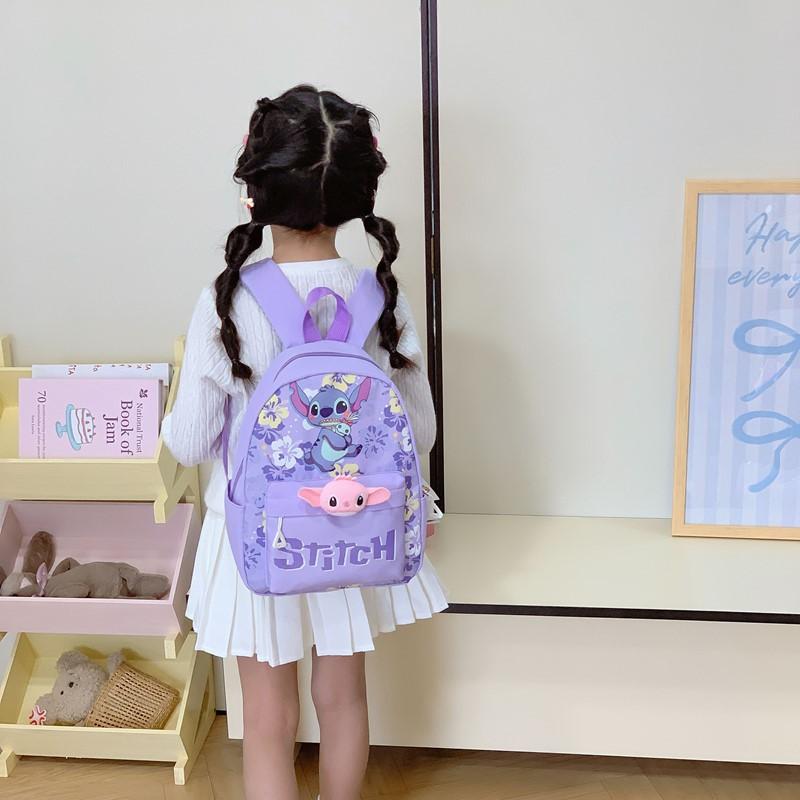 Casual Children'S Backpack Cute Cartoon Print Boys And Girls Backpack Kindergarten Primary School Bag