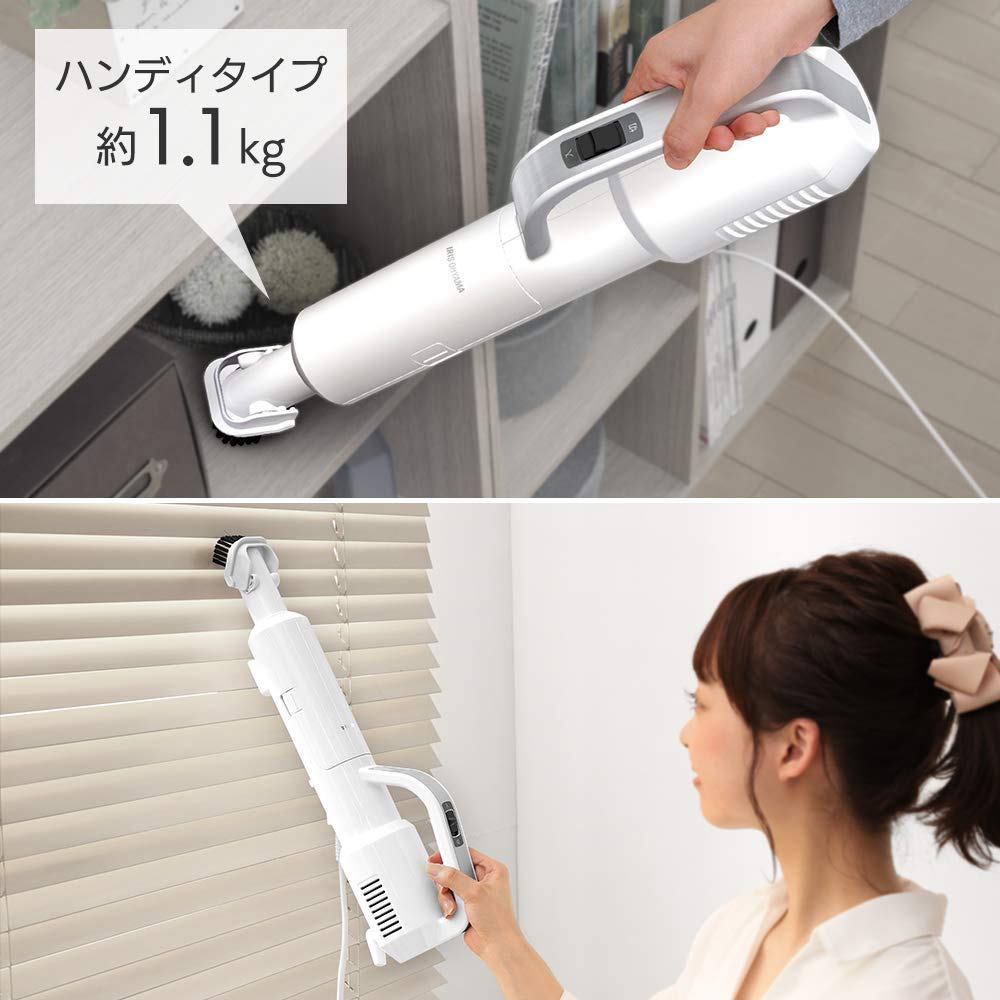 Iris Ohyama Vacuum Cleaner Corded Handy Stick Cleaner Paper Pack Lightweight Body Weight 2WAY Cord Hook Paper Pack 25 Pieces 1.1kg IC-SB1