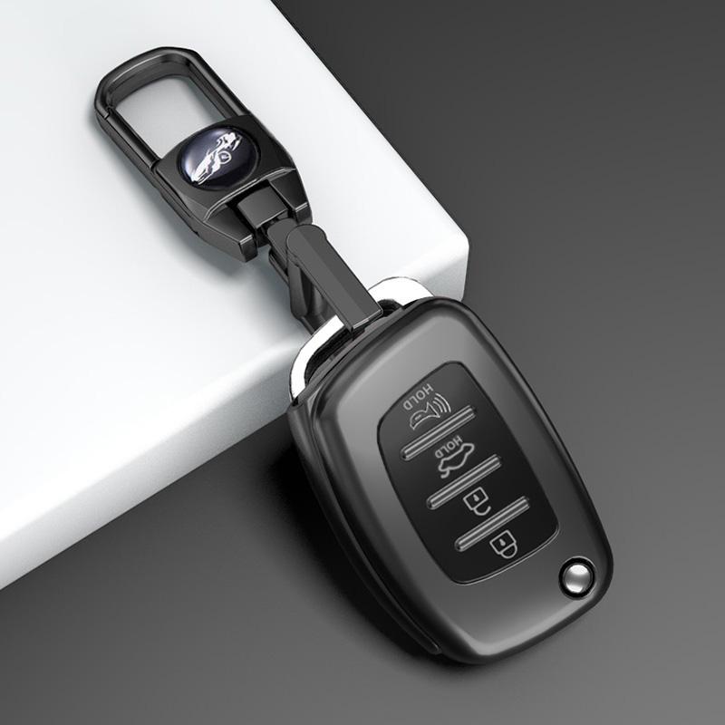 4 Bottons Filp Car Key Case Fob Cover Shell For Hyundai Santa Fe Sonata Tucson I40 Ix45 2013 2014