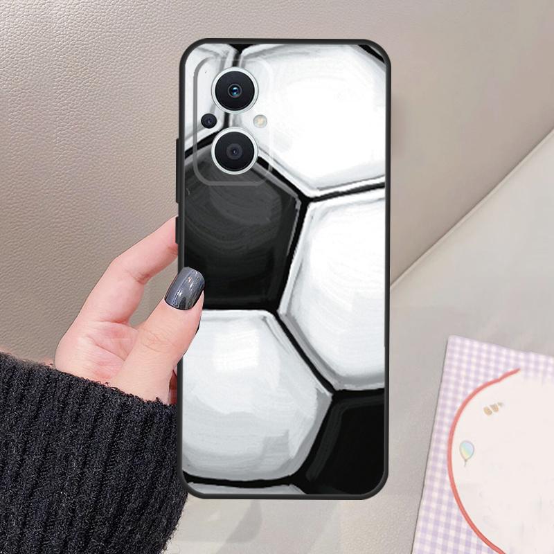 Чехол для OPPO Reno 11 F 10 13 14 15 Pro 12F 13F 14F 7 8 Lite OPPO Find X6 X5 X8 X9 Pro с рисунком 'Футбольная страсть Футбольный мяч'
