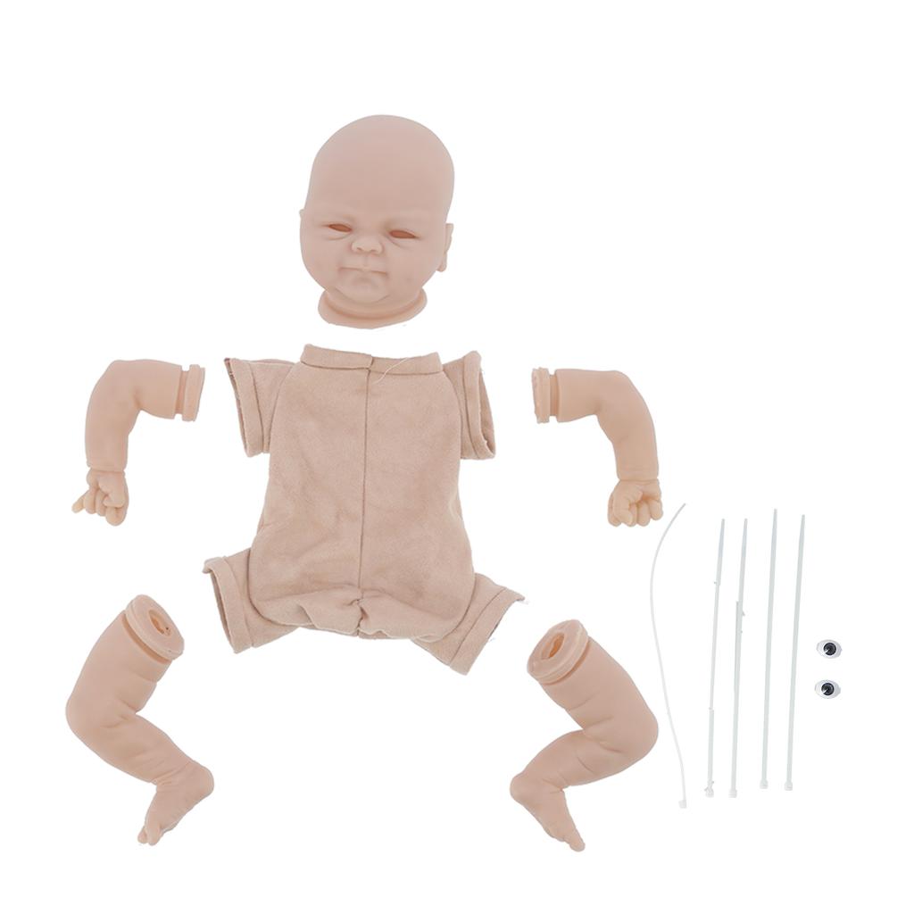 Simulation Unpainted Reborn Doll Kit Vinyl Unfinished Baby Doll Mold Parts Set 17 Inch
