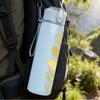 1PC Stack Golden Heart Silhouette 750ml Color Plastic Sports Water Bottle Leakproof Flip Straw Lid For Sports Office Home Use