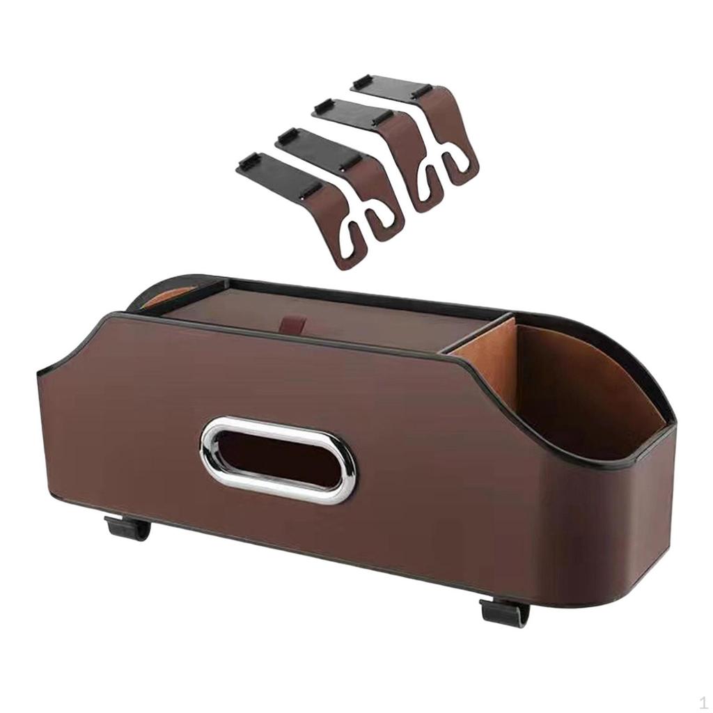 Back Organizer Tissue Box Cup Holder Automobile Interior Accessories With Hooks Road Trips Keep Tidy