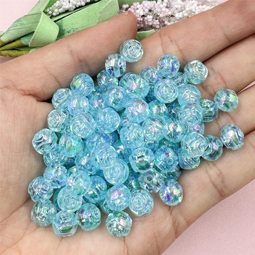 100 шт. 8 мм акриловые двухсторонние маленькие розовые бусины для ожерелья, серег, браслета, самодельный материал для бисероплетения